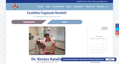Desktop Screenshot of esztetikafogaszat.hu